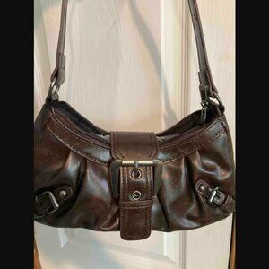 Y2K Vintage Soft Distressed Leather Motorcycle Bag With Rivet